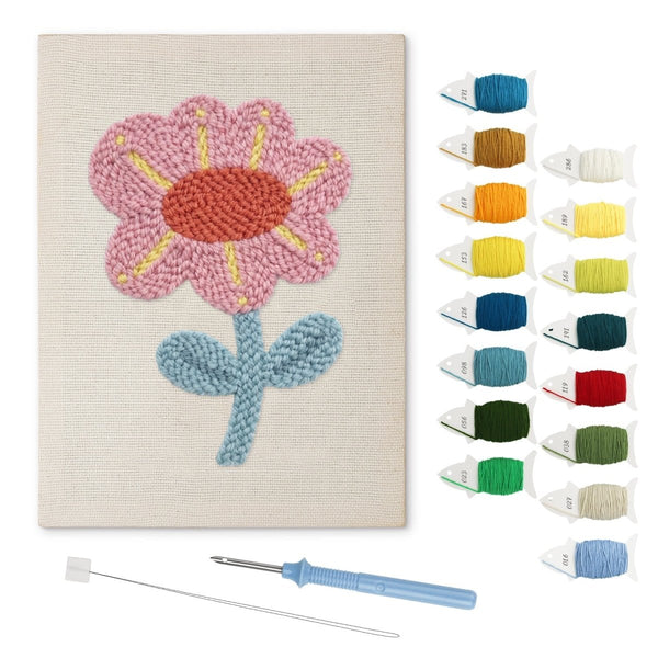 Pink Flower Design punch needle kit – Creative Vibes Dubai