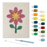 Pink Flower Pattern punch needle kit