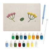 Pink Yellow Flowers punch needle kit
