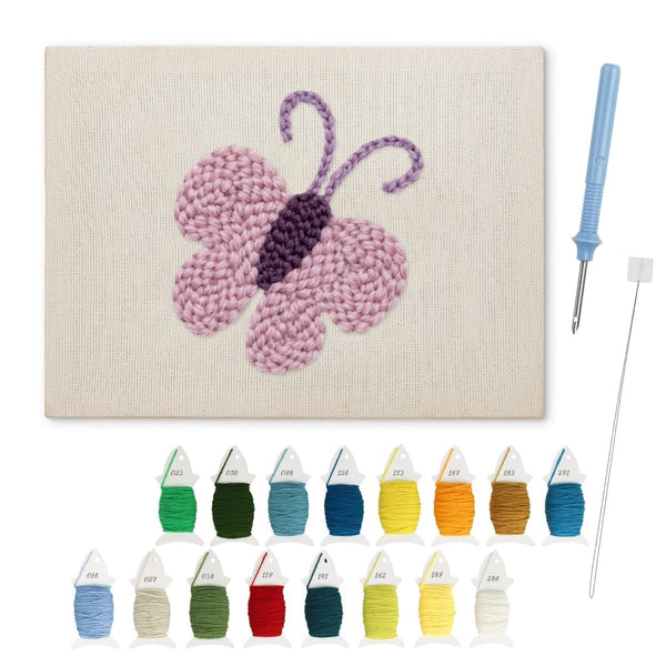 Purple Pink Butterfly punch needle kit – Creative Vibes Dubai