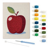 Red Apple Pattern punch needle kit