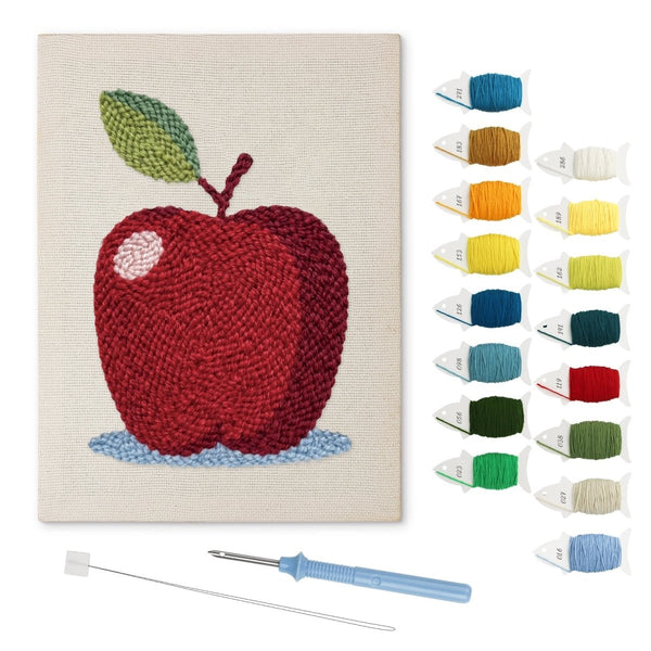 Red Apple Pattern punch needle kit – Creative Vibes Dubai