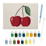 Red Cherries punch needle kit