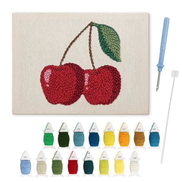Red Cherries punch needle kit – Creative Vibes Dubai