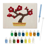 Red Plum Bonsai punch needle kit