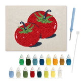 Red Twin Tomatoes punch needle kit