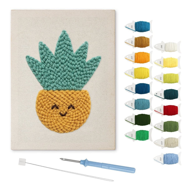 Smiling Pineapple punch needle kit – Creative Vibes Dubai