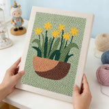 Yellow Potted Flowers finished artwork