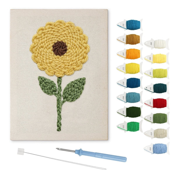 Yellow Sunflower punch needle kit – Creative Vibes Dubai