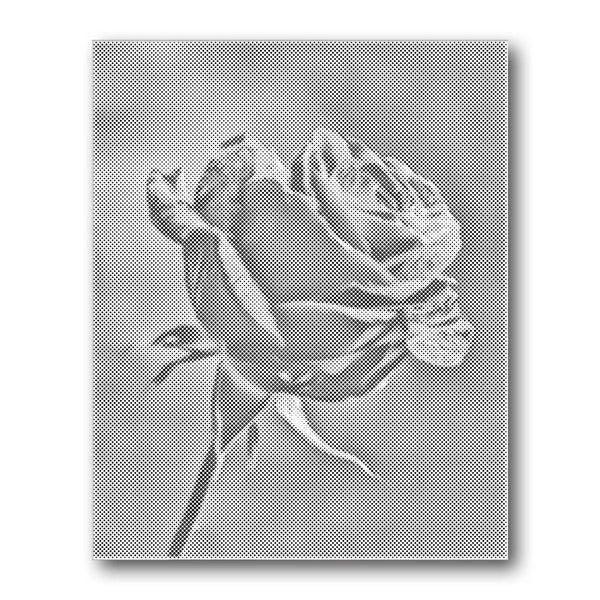 Rose Stem Closeup Dot Painting Kit finished canvas from Creative Vibes – Creative Vibes Dubai