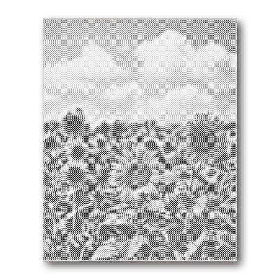 Sunflower Field Cloud Dot Painting Kit finished canvas from Creative Vibes