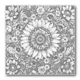 Sunflower Mandala Dot Painting Kit finished canvas from Creative Vibes