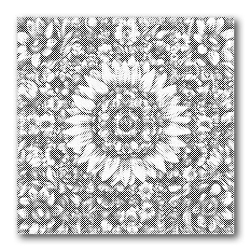 Sunflower Mandala Dot Painting Kit finished canvas from Creative Vibes