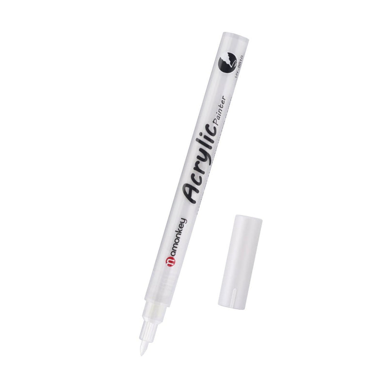 White acrylic paint pen and number remover marker