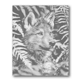 Wolf Pup Portrait Dot Painting Kit finished canvas from Creative Vibes