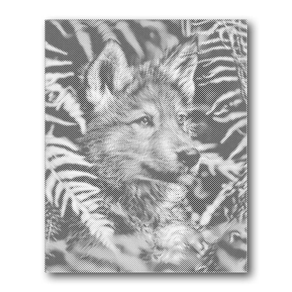 Wolf Pup Portrait Dot Painting Kit finished canvas from Creative Vibes – Creative Vibes Dubai