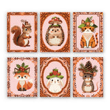 Woodland animals frames paint by numbers kit